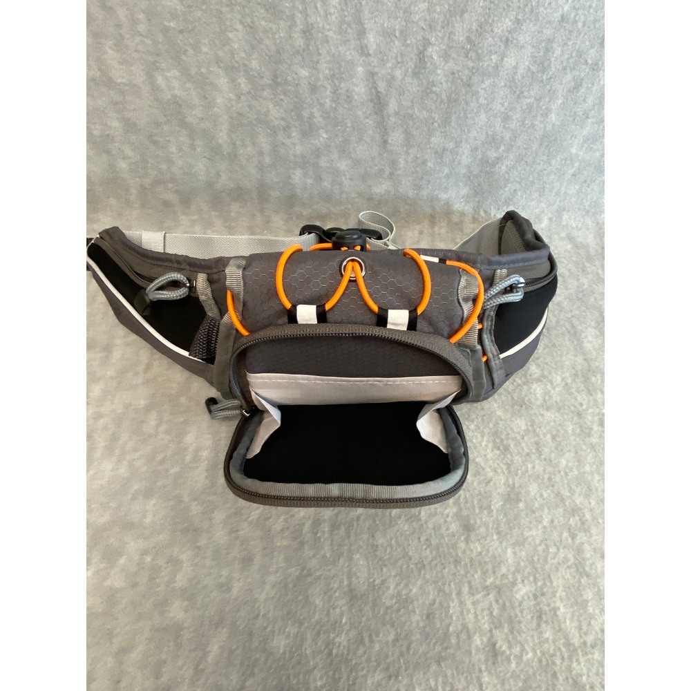 Sportline Gray Orange Black Unisex Sport Fanny Pack‎ Waist Hip Bag Adjustable